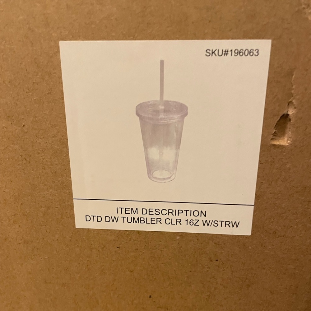 Tumbler with straw